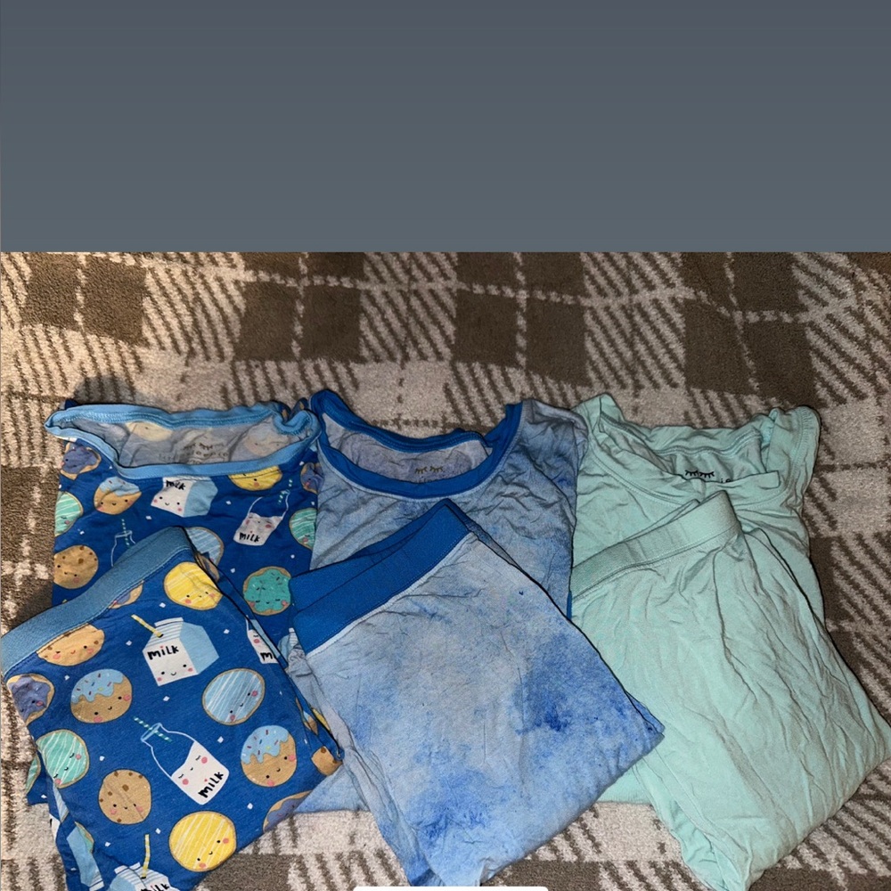 Little Sleepies Blue and Teal Pajama Set
